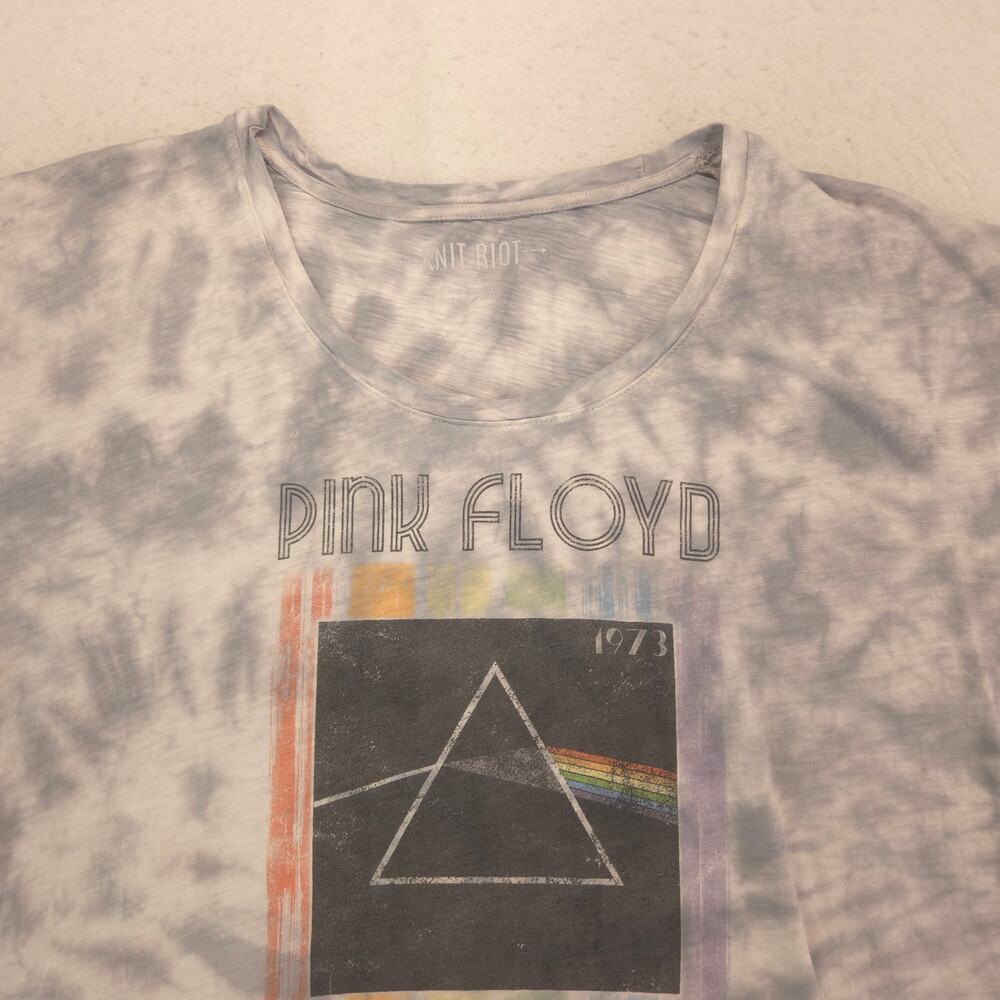 Pink Floyd Band Graphic Short Sleeve T Shirt Womens Size Large L Tie Dye